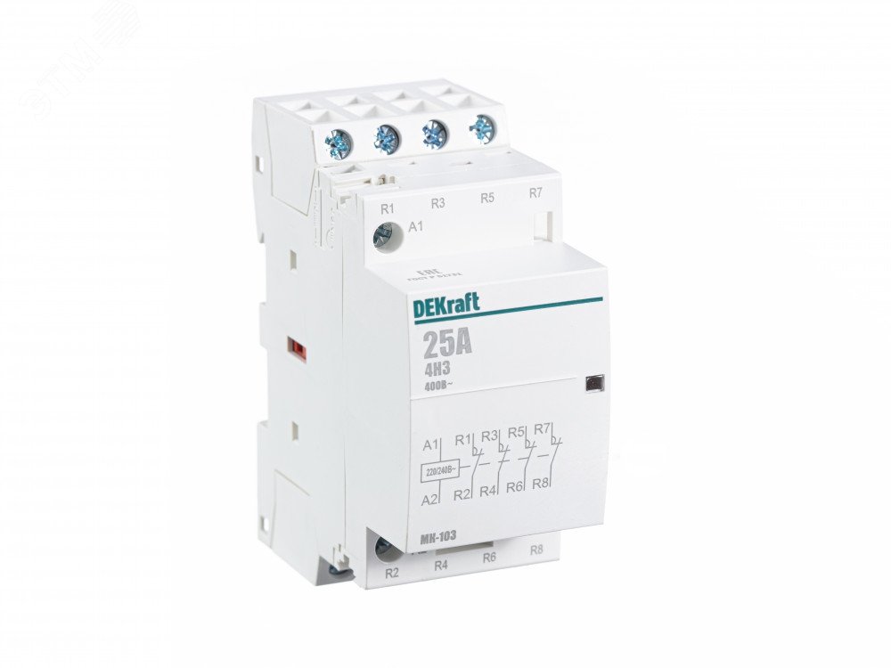 Изображение товара Модульный контактор 4НЗ 25А 230В МК-103 DEKraft для автоматизации и управления
