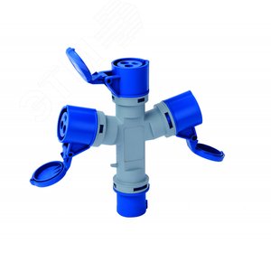 Изображение товара Адаптер трехлучевой 2Р+РЕ 32А 250В IP44 АП-103 (шт)