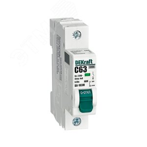 Изображение товара Выключатель автоматический без теплозащиты 1P 63А х-ка C 6кА ВА-103M (шт)