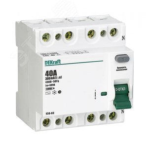 Выключатель дифференциального тока (УЗО) 4P 32А 300мА AC УЗО-03 6кА