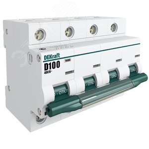 Выключатель автоматический четырехполюсный 63А С ВА-201 10кА - фото 4