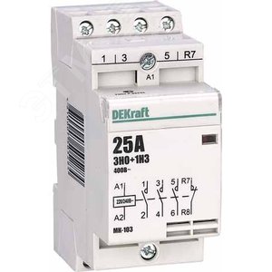 Контактор модульный 3НО+1НЗ 16А 230В МК-103 - фото 3