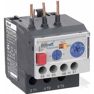 Реле электротепловое для контакторов 09-18A 0.63-0.90А РТ-03 23106DEK Dekraft - 3