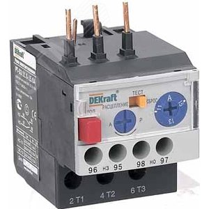 Реле электротепловое для контакторов РТ-03 09-18A 11.0-15.0А 23116DEK Dekraft - 3