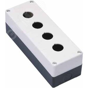 Пост кнопочный с кабельным вводом для устройств сигнализации и управления Ф22 4 места КП-101 белый - фото 2