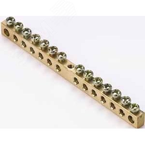 Шина нулевая 6х9 (14групп/центр) ШН-101 - фото 3