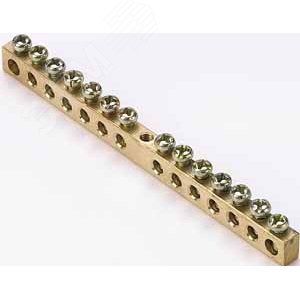 Шина нулевая 6х9 (14групп/центр) ШН-101 - фото 2