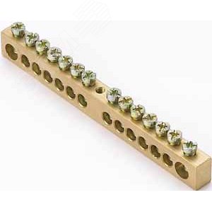 Шина нулевая 8х12 (14групп/центр) ШН-201 - фото 2