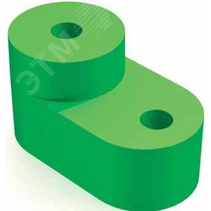 Изолятор угловой для нулевой шины зеленый - фото 3