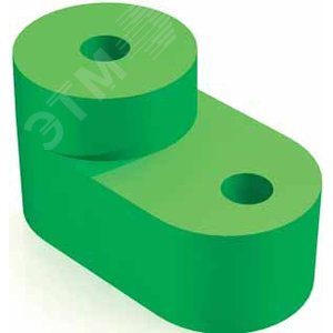 Изолятор угловой для нулевой шины зеленый - фото 2