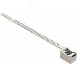 Хомут 165х7.0мм со стяжкой серый - фото 3