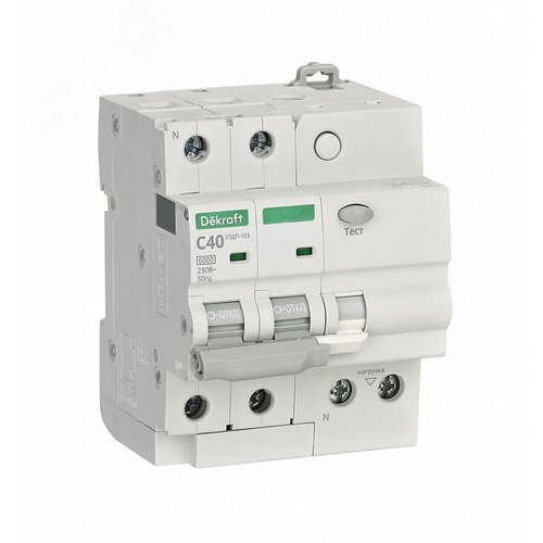 Изображение товара Устройство защиты от дугового пробоя 2P 40A УЗДП-103 6кА (шт)