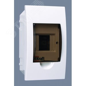 Щит распределительный встраиваемый ЩРВ-П-4 IP41 пластиковый прозрачная дверь 31001DEK Dekraft