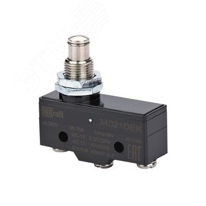 Изображение товара Выключатель конц. миниатюр длинного плунжерного типа 1НО1НЗ (шт)