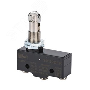 Изображение товара Выключатель конц. миниатюр. роликовый плунжерный тип 1НО1НЗ (шт)