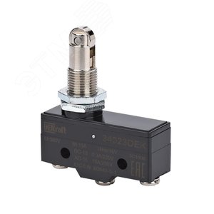 Изображение товара Выключатель конц. миниатюр. роризонтально установленный роликовый плунжерный тип 1НО1НЗ (шт)