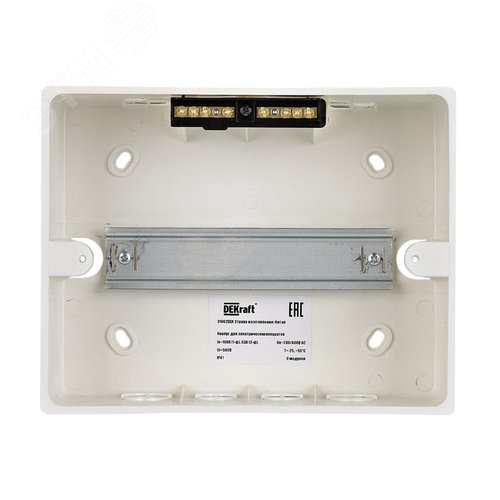 Корпус пластиковый навесной с прозрачной дверью 1 ряд 9 модулей IP41 ЩРН-П - фото 2