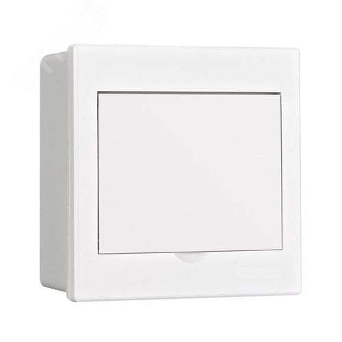 Корпус пластиковый навесной с белой дверью 1 ряд 6 модулей IP41 ЩРН-П - фото 1