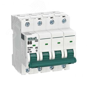Изображение товара Выключатель автоматический ВА-103 4P 6А B 6кА новый (шт)