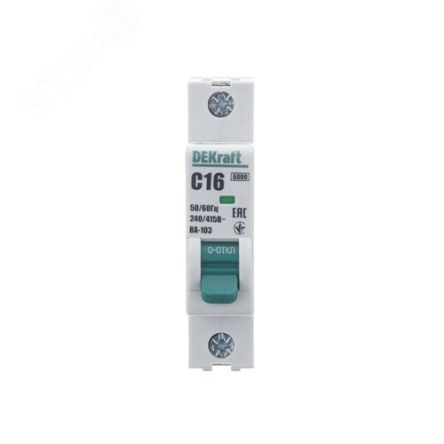 Выключатель автоматический ВА-103 1Р 16А C 6кА новый - фото 3