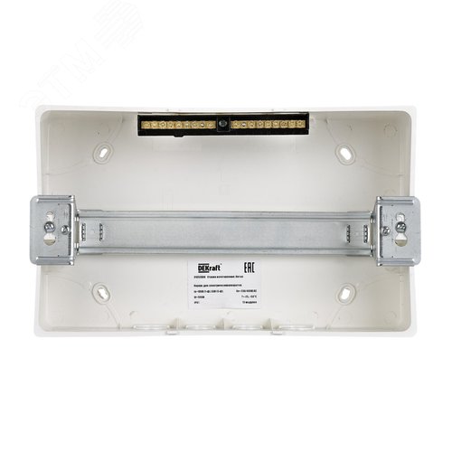 Корпус пластиковый встраиваемый с прозрачной дверью 1 ряд 13 модулей IP41 ЩРВ-П - фото 2