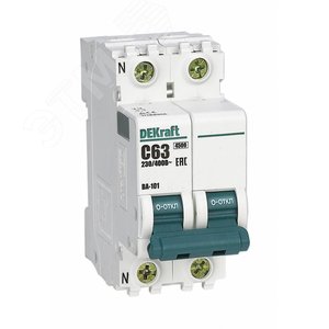 Изображение товара Автоматический выключатель ВА-101 1P+N 63А C 4.5кА (шт)