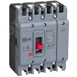 Изображение товара Силовой автоматический выключатель 4P 80А 25кА ВА-302 (шт)