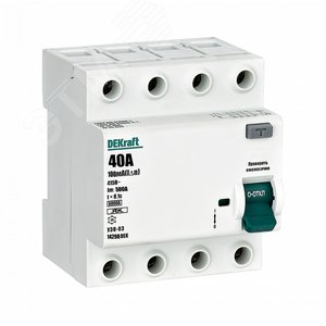 Выключатель дифференциального тока УЗО 03-6кА-4P-040А-100-A