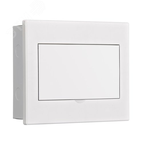 Корпус встраиваемый с белой дверью 1 ряд 9 модулей IP41 ЩРВ-М - фото 1