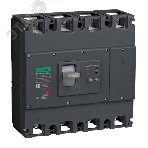 Изображение товара Автоматический выключатель силовой ВА-306Rc Inst 3P+N 630А 70кА 300/500/1000мА (шт)