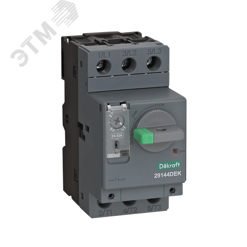 Изображение товара Выключатель автоматический защиты двигателя 3P 2,5-4,0A 100кА ВА-451 с терморасцепителем и поворотной рукояткой (шт)