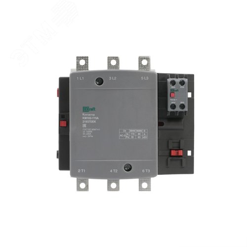 Контактор 115А 220В АС АС3 АС4 1НО+1НЗ КМ-102 - фото 2