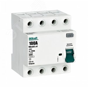 Выключатель дифференциального тока УЗО 03-6кА-4P-100А-100-AC