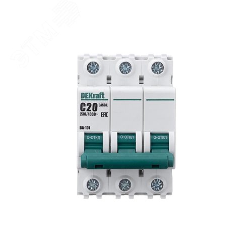 Выключатель автоматический ВА-101 3P 20А C 4.5кА - фото 2