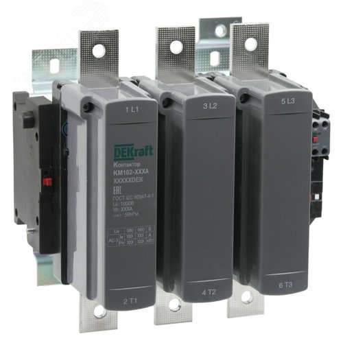 Контактор 800А 110В АС АС3 АС4 1НО+1НЗ КМ-102 - фото 2