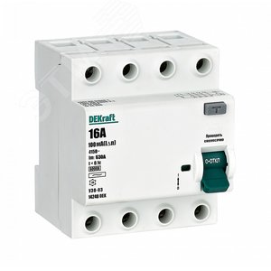 Выключатель дифференциального тока УЗО 03-6кА-4P-016А-100-AC
