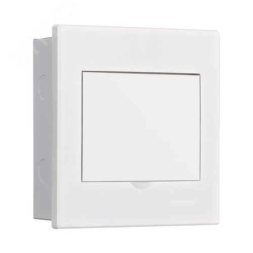 Корпус встраиваемый с белой дверью 1 ряд 6 модулей IP41 ЩРВ-М - фото 1