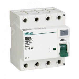 Выключатель дифференциального тока УЗО-03 4п 100A 30мА AC 6кА
