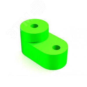 Изолятор угловой для нулевой шины зеленый