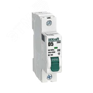 Изображение товара Выключатель автоматический ВА-103 1P 5А D 6кА новый (шт)