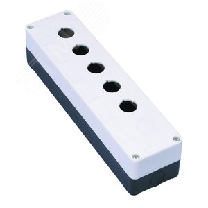 Пост кнопочный Ф22 5 мест КП-101 с кабельным вводом для устройств сигнализации и управления белый - фото 2