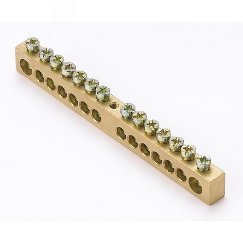 Шина нулевая 8х12 (14групп/центр) ШН-201 - фото 1