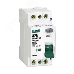 Выключатель дифференциального тока (УЗО) 2P 25А 100мА AC УЗО-03 6кА