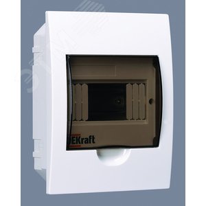 Щит распределительный встраиваемый ЩРВ-П-6 IP41 пластиковый прозрачная дверь