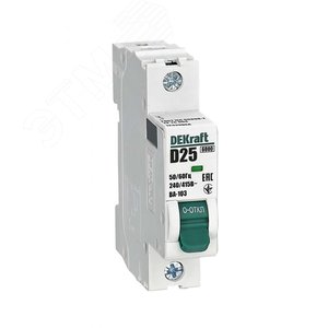 Изображение товара Выключатель автоматический ВА-103 1P 25А D 6кА новый (шт)