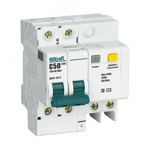 Изображение товара Выключатель автоматический дифференциального тока (Автоматический выключатель дифференциального тока АВДТ) 2P 50A 100мА ACS селективный ДИФ-101 S (шт)