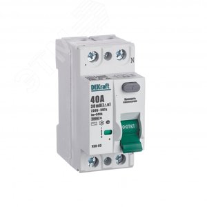 Выключатель дифференциального тока (УЗО) 2п 40A   30мА AC УЗО-03