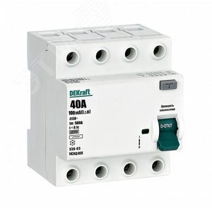 Выключатель дифференциального тока УЗО 03-6кА-4P-040А-100-AC