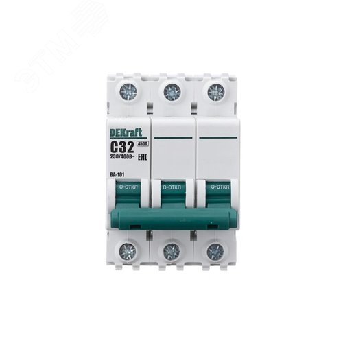 Выключатель автоматический ВА-101 3P 32А C 4.5кА - фото 2