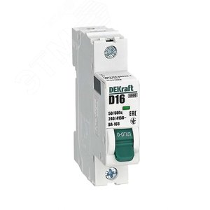 Изображение товара Выключатель автоматический ВА-103 1Р 16А D 6кА новый (шт)